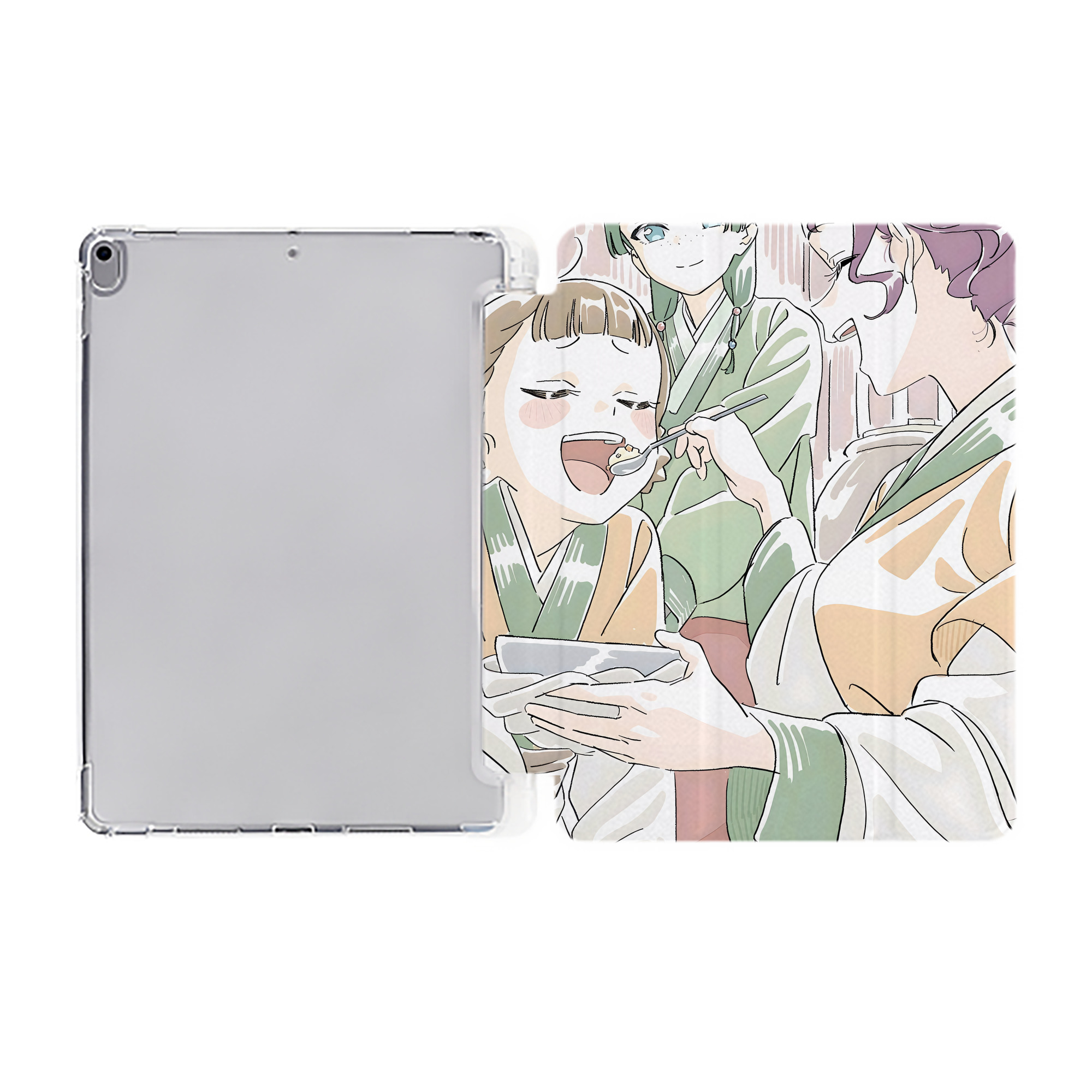 （画像用） 薬屋のひとりごと The Apothecary Diaries IPad ケース ペン収納付き 三つ折りスタンド PUレザー×シリコン 対応機種9.5/10.5/10.9インチ